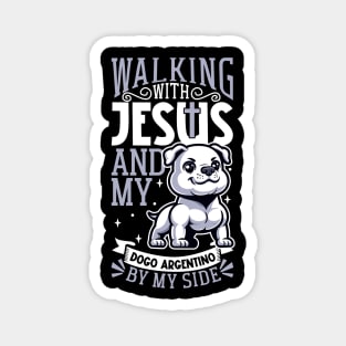 Jesus and dog - Dogo Argentino Magnet