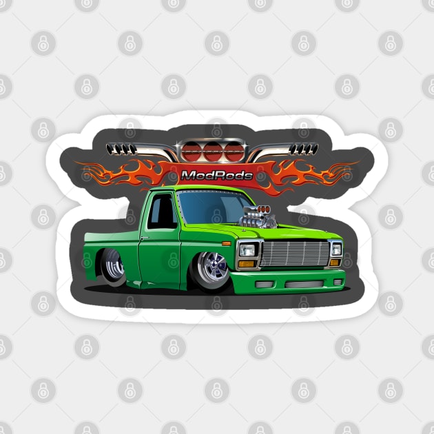 Cartoon car lowrider Magnet by Mechanik