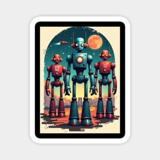 Retro Robot Revival: Vintage Visions of the Future Magnet