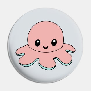 Pink Happy Octopus Pin