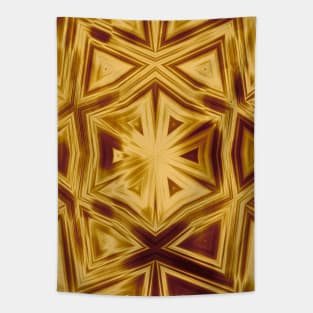 Bold copper striped kaleidoscope Tapestry