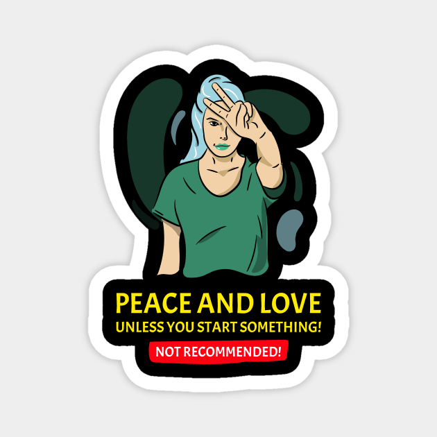 Peace and Love Magnet by MangoJonesLife