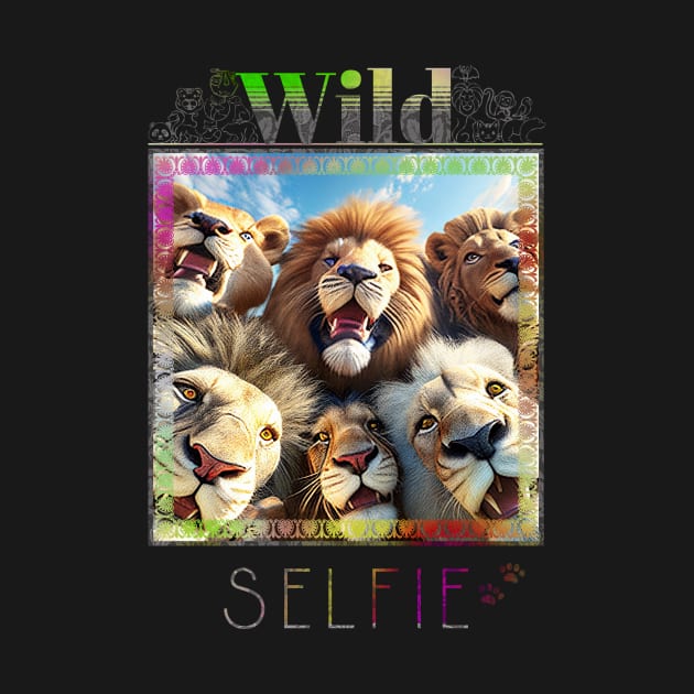 Lion King Wild Nature Funny Happy Humor Photo Selfie by Cubebox