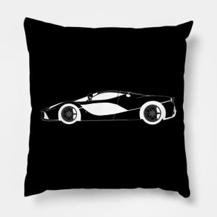 La Ferrari White Outline Pillow