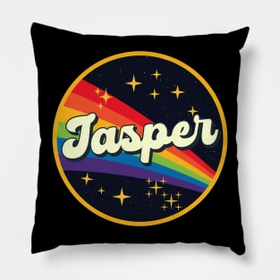 Jasper // Rainbow In Space Vintage Style Pillow