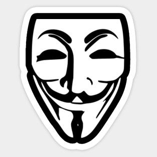 V For Vendetta Mask Stickers Teepublic