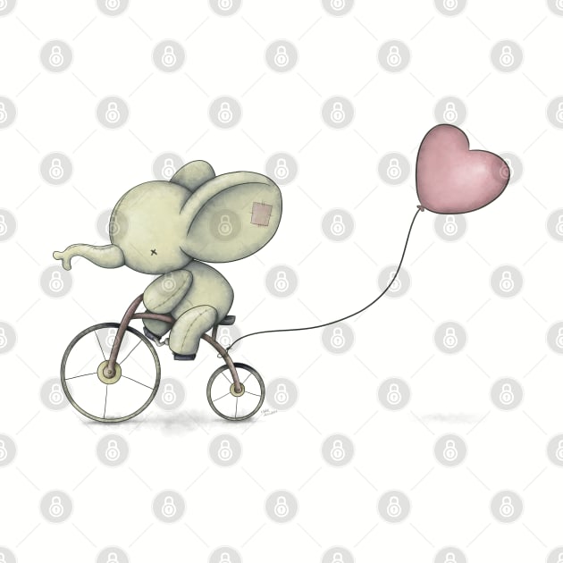 Cute Elephant riding his bike by mikekoubou