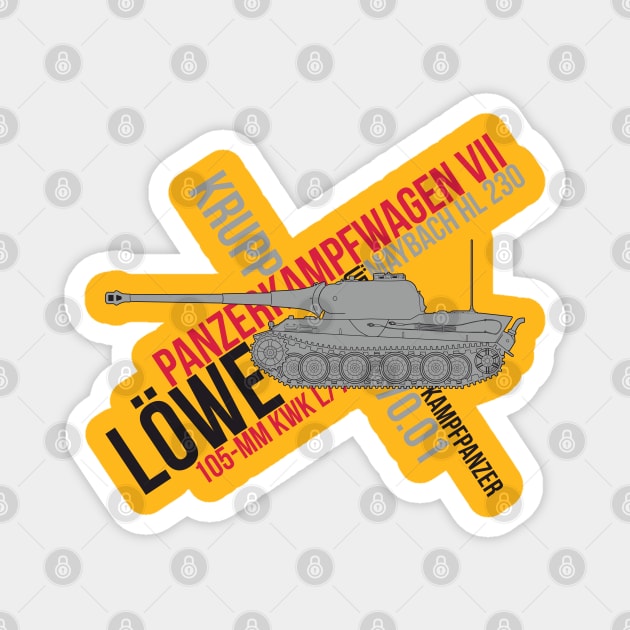 Pz.Kpfw. VII Löwe Magnet by FAawRay