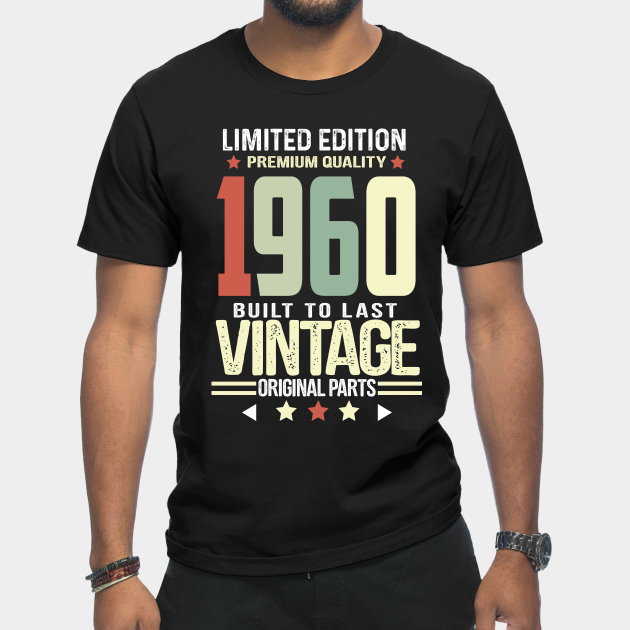 Discover Retro Vintage Birthday- 1960 - Retro Vintage Birthday - T-Shirt