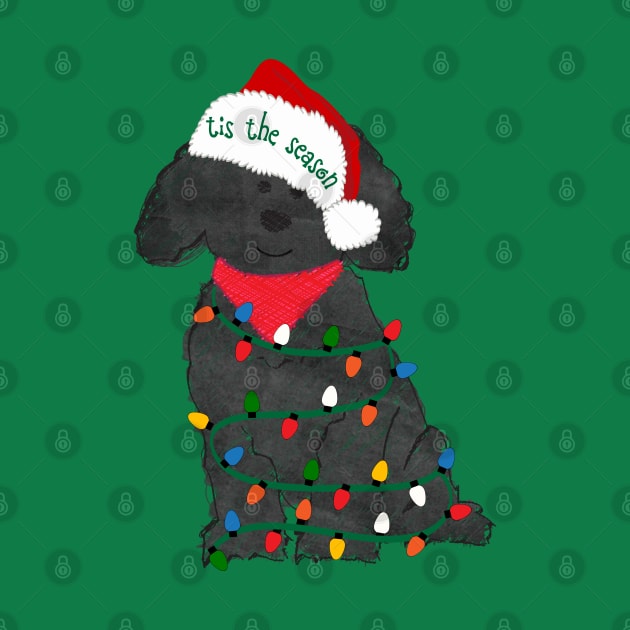 Cute Christmas Labradoodle Puppy by emrdesigns