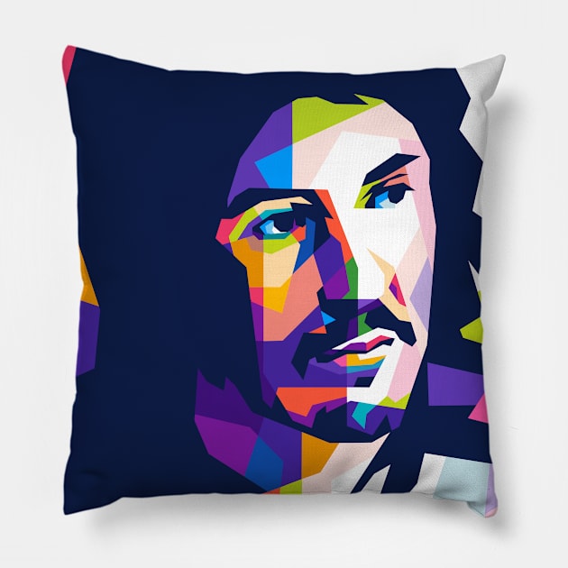 John Bonham Pop Art Pillow by Dethector