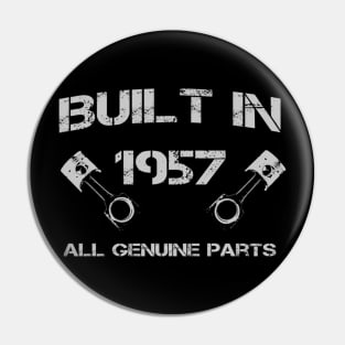 Built in 1957 Car fanatics 63rd Birthday Gift ideas Pin