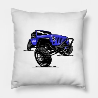 Off Road Vehicle Art For Traveling & Adventure Pillow