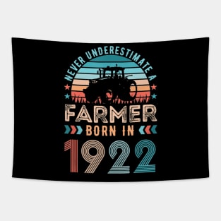 Farmer born in 1922 Farming Gift 100th Birthday Tapestry