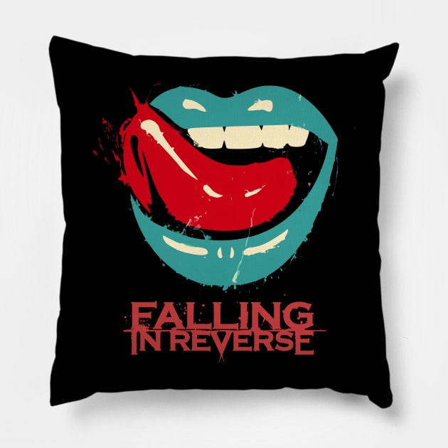 Falling In Reverse Pillow by rickkhemmanivong