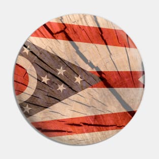 Ohio State Wood Flag Pin