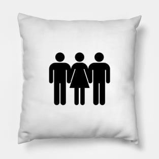 Throuple | Bisexual | Polyamory | Triad Pillow