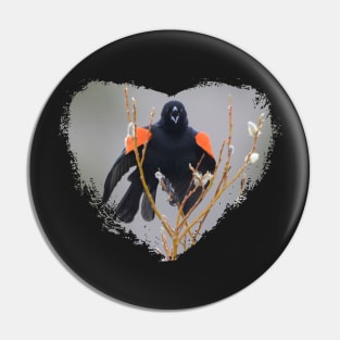 Red Wing Blackbird Pin