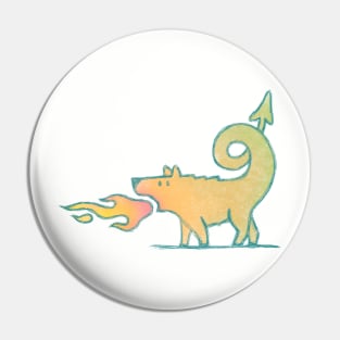 Dinkum,  the Dragon Dingo - for light background Pin