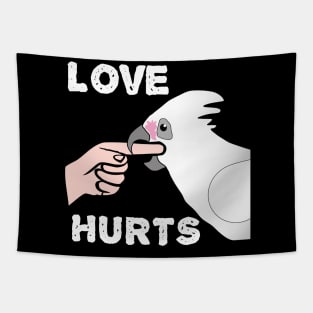 Bare-eyed Goffin Cockatoo Love Hurts Tapestry