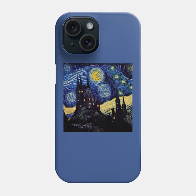 Starry Night Wizarding School Van Gogh Phone Case by Grassroots Green