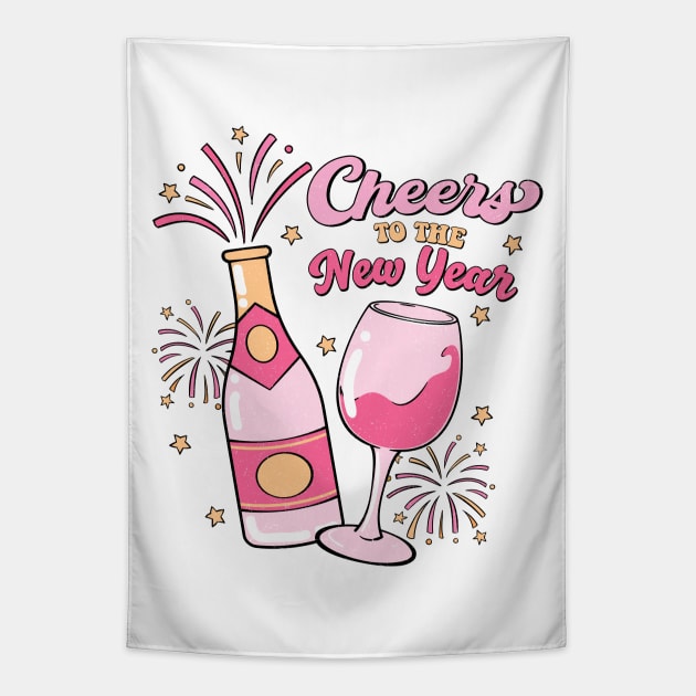 Cheers To The New Year Tapestry by Etopix