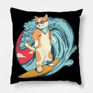 Cat surfing Pillow