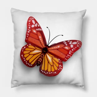 Digital Colourful Red Butterfly Pillow