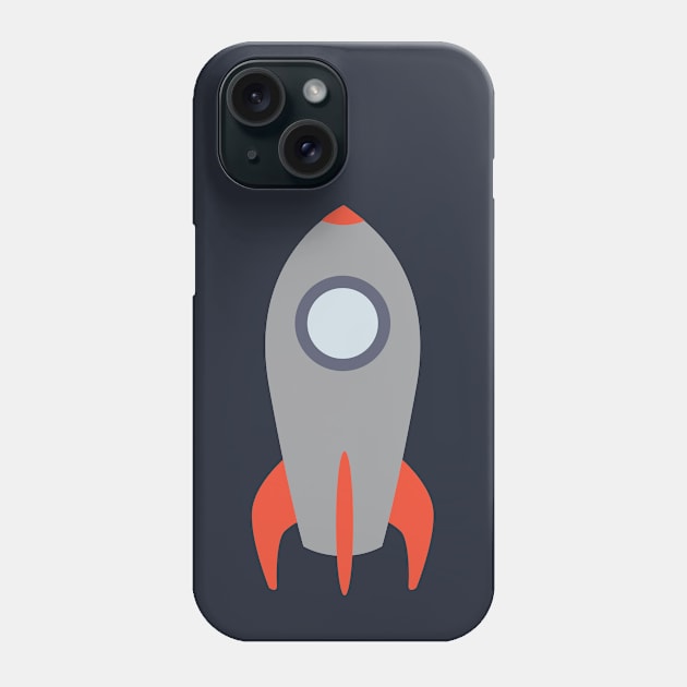 Retro Rocket Ship Phone Case by Hedgie Designs