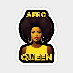 Afro Queen Melanin Black Pride Gift Magnet