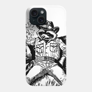 Cowboy Raccoon Funny Animal Meme Phone Case