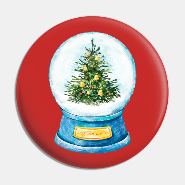 Snowball Blue Pin by Mako Design 