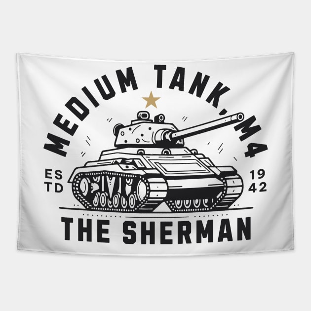 The M4 Sherman | World War 2 Vehicle Tapestry by Distant War