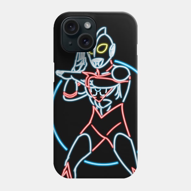 Ultraman neon Phone Case by AlanSchell76