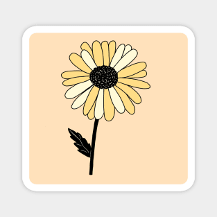 Yellow Daisy Flower Magnet