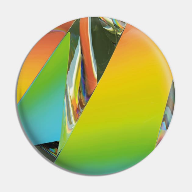 Chrome textured Pin by kamilowanydesign