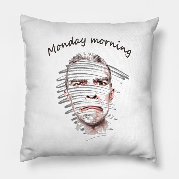 Monday Morning Pillow by Aleksandar NIkolic