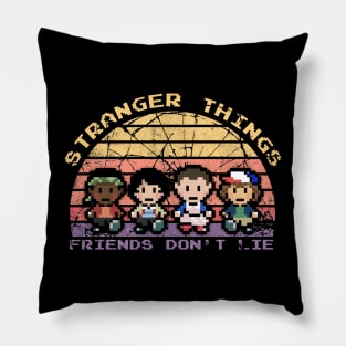 Friends don't Lie Retro Sunset Pillow