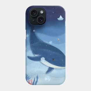 Cartoon Whale In The Sea Phone Case