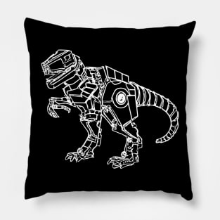 Robot dinosaur sketch drawing design Pillow