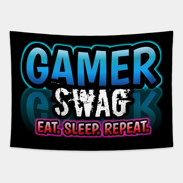 Gamer Eat Sleep Repeat Tapestry by MaystarUniverse