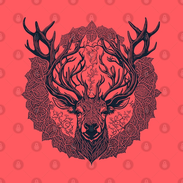 Deer Monochrome by Deniz Digital Ink