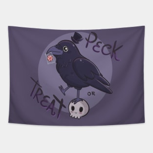 Cute Raven, Peck or Treating! Tapestry