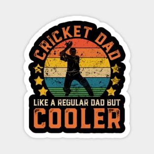 Cricket Dad Funny Vintage Cricket Player Father's Day Gift Magnet