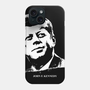 John F. Kennedy Portrait Pop Art Black Phone Case