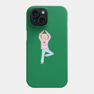 I love Yoga! Yoga Pig! Japanese version. Cute pig finding relaxation and healing in Yoga. Phone Case