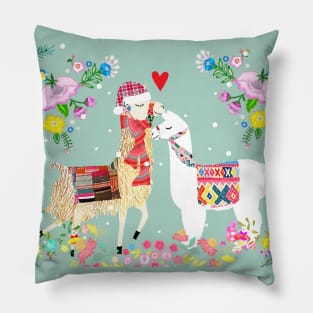 Lama couple Pillow