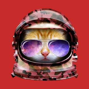 Kitty in Space Red Camo Edition T-Shirt