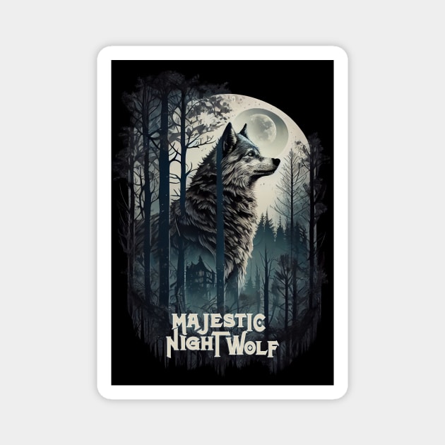 Majestic night wolf V1 Magnet by ABART BY ALEXST 