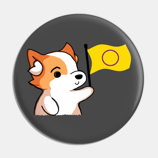 Intersex Pride - Corgi Version Pin by Forsakendusk